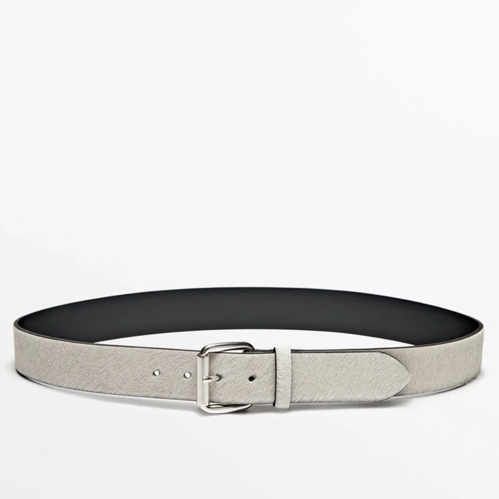 Massimo Dutti NWT 100% leather belt 6175/675